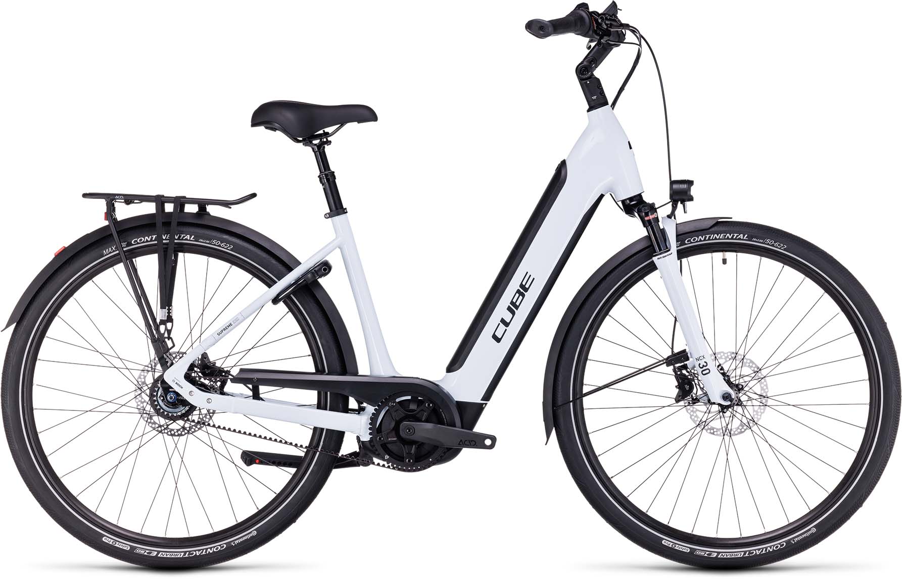 Cube Supreme Hybrid EXC 500 flashwhite n black 2023 - E-Bike Trekkingrad Tiefeinsteiger