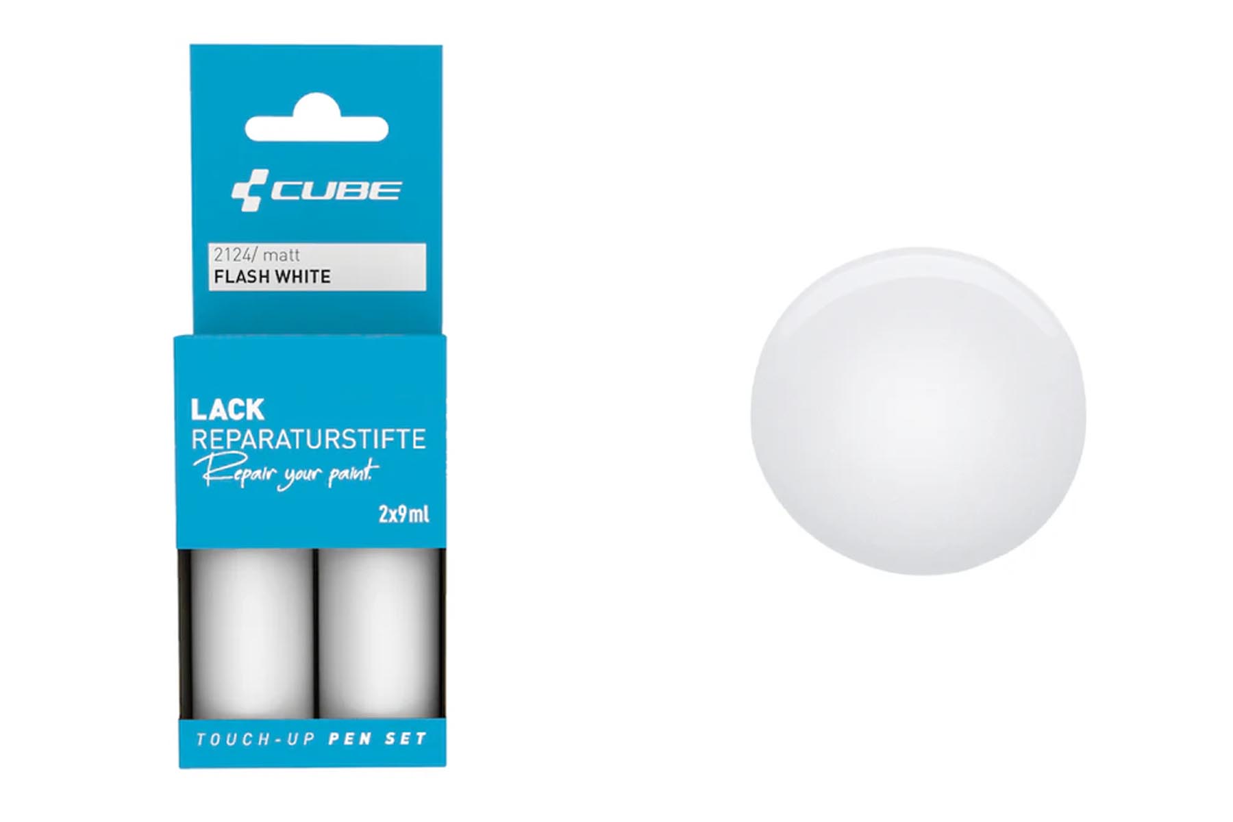 Cube Lackstift Set flash white matt 2124