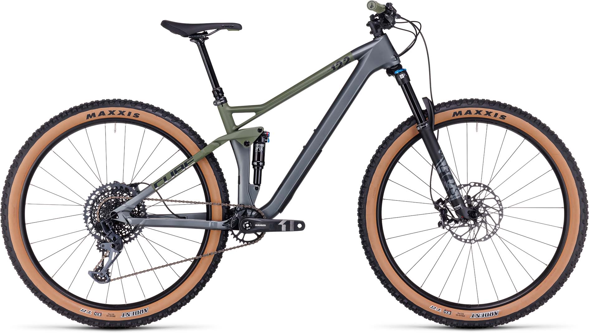 Cube Stereo ONE22 HPC TM 29 flashgrey n olive 2023 - Fully Mountainbike