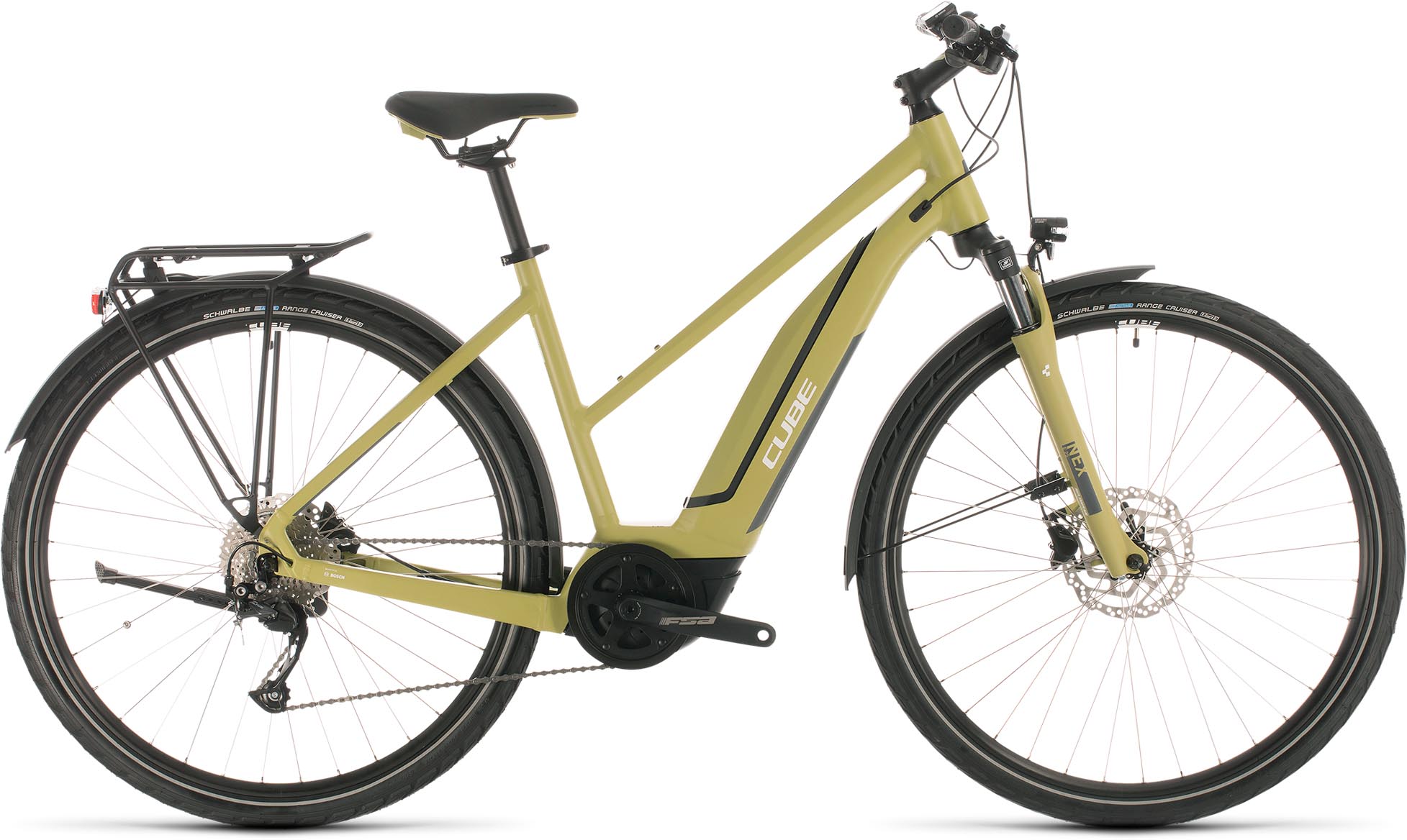 Cube Touring Hybrid ONE 500 green n white 2020 - Damen E ...