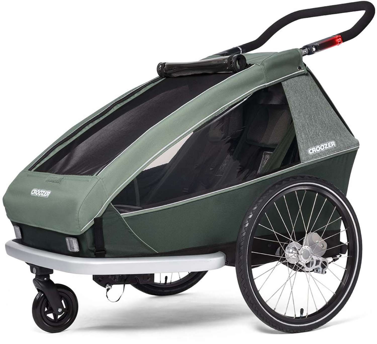 Croozer Kid Vaaya 2, Jungle green Zweisitzer online mit AirPad® Federung